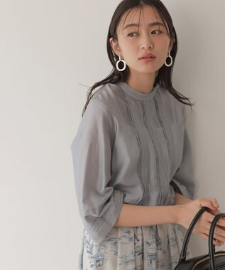 組曲 【先行予約】クラウドローン ブラウス ブルーグレー系