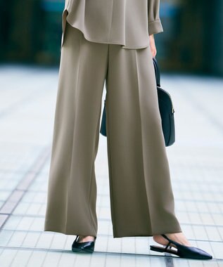 自由区 【カタログ掲載】トリアセダブルクロスワイドストレート パンツ