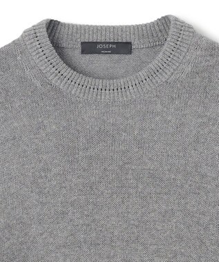 JOSEPH HOMME 【洗える】ハイツイストコード　クルーネックニット グレー系