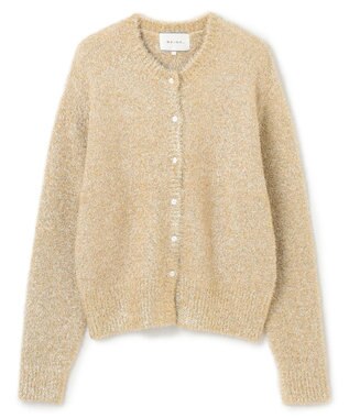BEIGE， 【洗える】MARRONNIERS / ラメテープヤーンカーディガン Gold