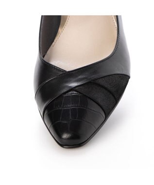 Riz raffinee <Riz raffinee>異素材ポインテッドトゥコンビパンプス ブラック