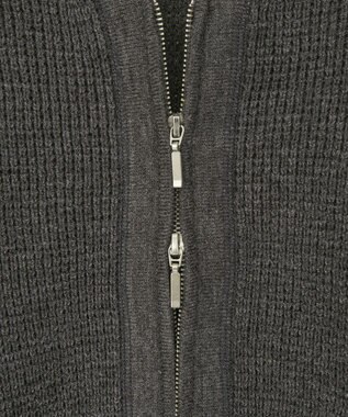 CRAFT STANDARD BOUTIQUE ワッフルニットジップカーディガン Gray