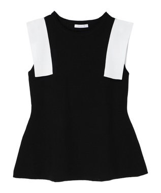 Green Parks ミラノリブノースリーブニットプルオーバー B