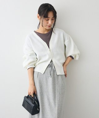 CRAFT STANDARD BOUTIQUE ワッフルニットジップカーディガン White