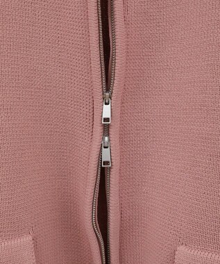 Green Parks ・ｓｗｉｎｇ　ｂｙ　Ｗ－ＺＩＰニットカーディガン Pink