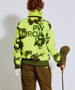 PW CIRCULUS 【MEN】Spark dot camouflage 軽量ニット ゴルフ ライトグリーン系5