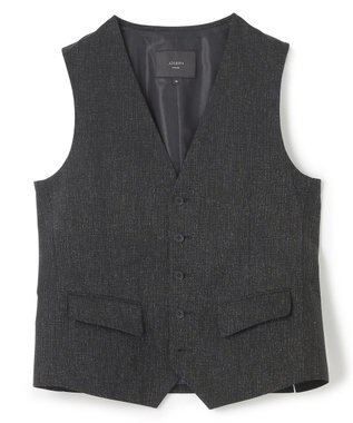 JOSEPH HOMME 新柄【洗える/ストレッチ/シワになりにくい/セットアップ対応可】クールドッツストレッチ ジレ ブラック系