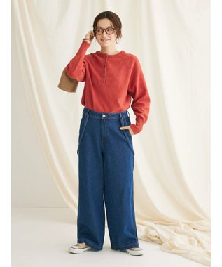 CRAFT STANDARD BOUTIQUE ７Ｇモールニット　ヘンリーＰＯ　Ｌ／Ｓ Dark Orange