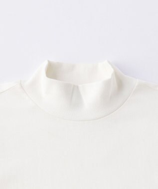 UNFILO MENS コットン モックネックTEE [23年秋冬商品] シロ