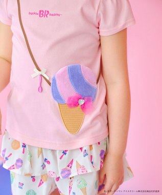 ANY KIDS 【any FAM×サーティワン アイスクリーム】フレーバー ポシェットTシャツ ピンク（コットンキャンディ）