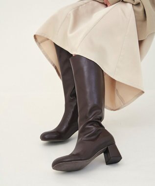 BONTRE 【PRECIEUX JOUET/プレシュウジュエ】オブリークジップロングブーツ