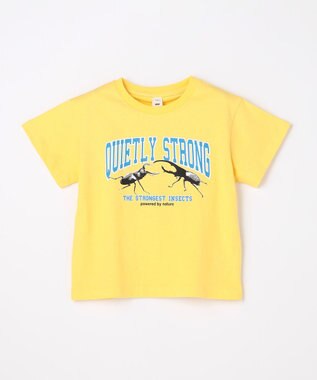 ANY KIDS 【洗濯機可能】昆虫プリント 半袖Tシャツ イエロー