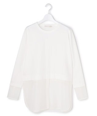 ICB L サテンラッセルコンビ カットソー オフホワイト系