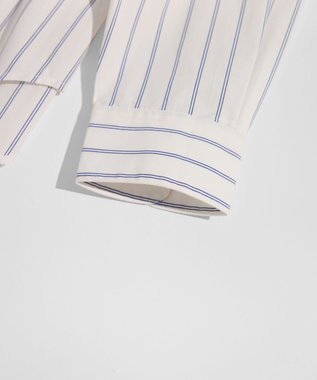 LENO BAND COLLAR SHIRTS 《UNISEX》 バンドカラーシャツ WHITE STRIPE