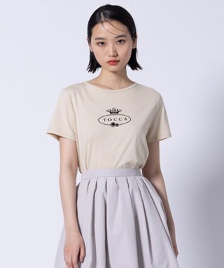 TOCCA HALLMARK FLOCKY LOGO TEE Tシャツ ベージュ系