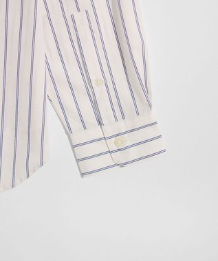 LENO BAND COLLAR SHIRTS 《UNISEX》 バンドカラーシャツ WHITE STRIPE