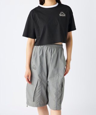 OP／FILA 【Kappa】ラッシュTシャツ・ボードショーツ付き　4点セット水着 ブラック