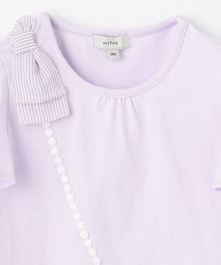 ANY KIDS ユニコーンポシェットTシャツ ラベンダー系