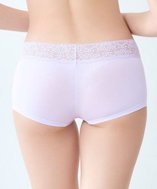 BRADELIS New York 【BRADELIS New York / 伸びる・綿混・浅め】モモパンツ・ボーイレッグショーツ#305 優しい素材で履き心地快適なショーツ ライラック2