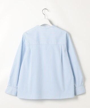 J.PRESS LADIES L 【WEB限定カラーあり】コンパクトエステネージュ スキッパー ブラウス 【WEB限定】サックスストライプ系2