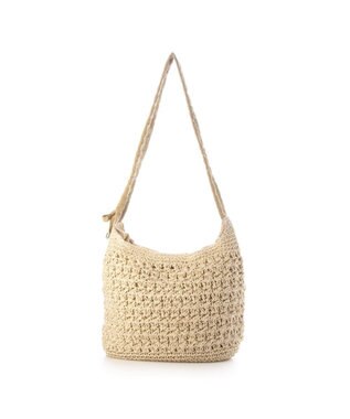 UNBILLION カシュカシュ cachecache / ドロストギャザーハンドル柄編2wayトート ベージュ