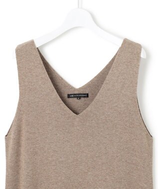 23区 L 【洗える】レイヤードニットツイン ワンピース ブラウン系