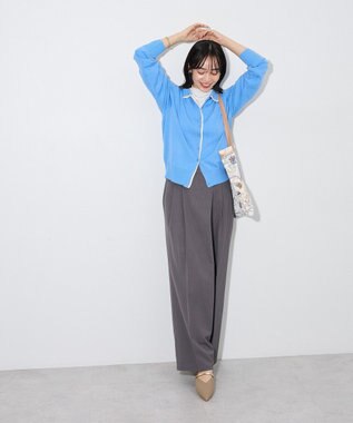 Green Parks アシメウエストタックパンツ Gray