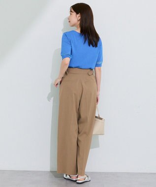 Green Parks 袖シアーニットプルオーバー Blue