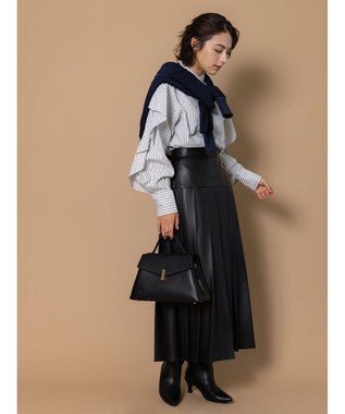 Te chichi 【泉 里香さん着用・Oggi.jp10/23掲載】ラッフルスリーブシャツ グレー