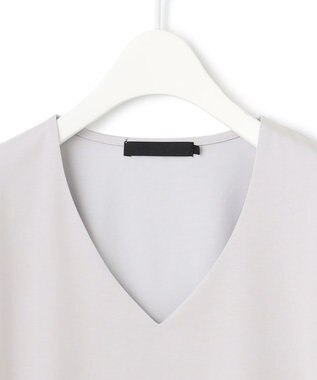 ICB 【洗える】スーペリアジャージー Vネックプルオーバー ライトグレー系