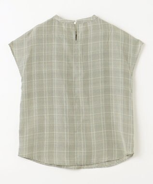 ANY 【洗濯機可能】プリントブラウス モカ系チェック