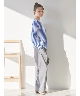 AMERICAN HOLIC Ｄａｉｌｙ！　抗菌防臭クルーネックカットプルオーバー Border Blue