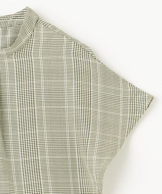 ANY 【洗濯機可能】プリントブラウス モカ系チェック