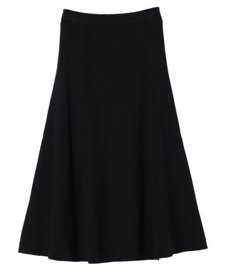 AMERICAN HOLIC リブフレアロングスカート Black