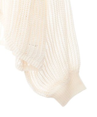 Green Parks ・ＥＬＥＮＣＡＲＥ　ＤＵＥ　２ｗａｙメッシュカーディガ Off White