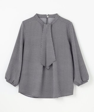 ANY 【洗濯機可】ボータイブラウス ブラック