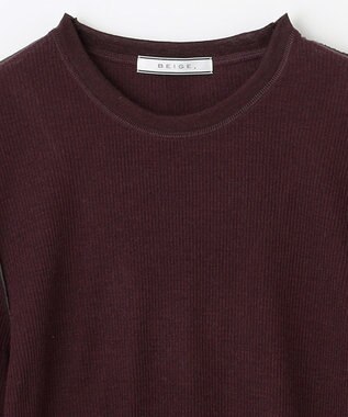 BEIGE， 【洗える】FORD / クルーネックトップス Bordeaux×C Gray