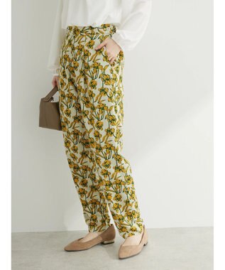 Green Parks Ｂ．レーヨン混プリントパンツ Light Khaki