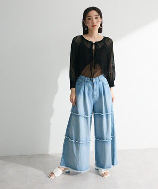 Green Parks ・ＥＬＥＮＣＡＲＥ　ＤＵＥ　２ｗａｙメッシュカーディガ Black