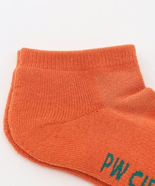 PW CIRCULUS 【WOMEN】【土踏まずをサポート】ロゴ ショートソックス オレンジ