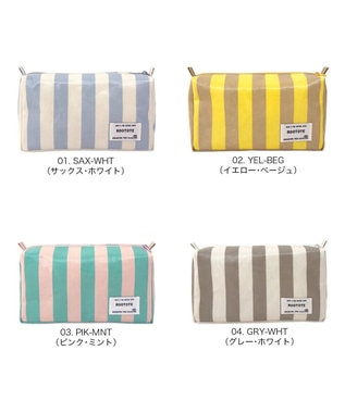 ROOTOTE 3532【ルートート】WR.ポーチ.ラミネート-W 01：サックス・ホワイト