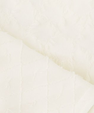 23区 L 【洗える】シアーカットジャカード ブラウス アイボリー系