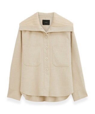 JOSEPH ライトダブルフェイス　シャツジャケット Oat Melange