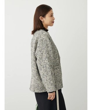 Green Parks ・ＥＬＥＮＣＡＲＥ　ＤＵＥ　ツィードノーカラージャケット Ivory