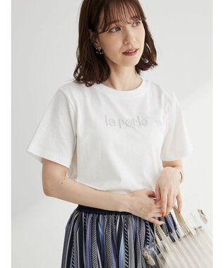 Green Parks ・ＲＡＹ　ＣＡＳＳＩＮ　パールドットロゴＴシャツ Off White