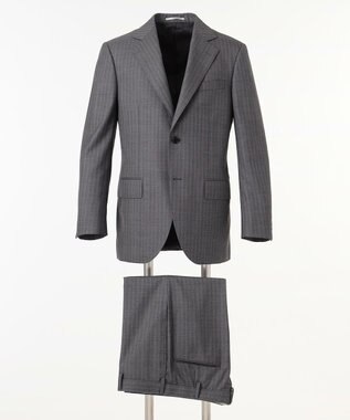 J.PRESS MEN 【ESSENTIAL CLOTHING】ラスティックストライプ スーツ ライトグレー系1