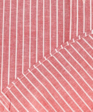 J.PRESS MEN 【WEB・一部店舗限定】リネンコットンストライプ シャツ/B.D レッド系1