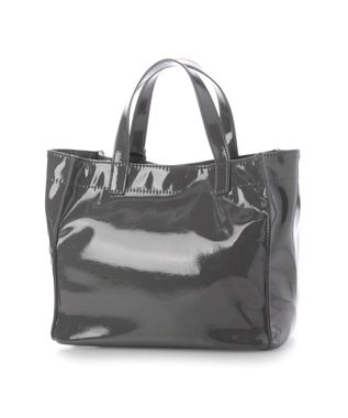 UNBILLION カシュカシュ cachecache / ソフトエナメルスクエア手提げトートS ダークグレー