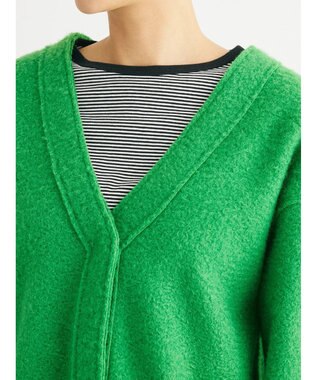 Green Parks ・ＥＬＥＮＣＡＲＥ　ＤＵＥ　ブークレＶネックカーデ Green