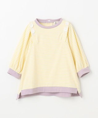 組曲 KIDS 【90-100㎝】リボンボーダー トップス